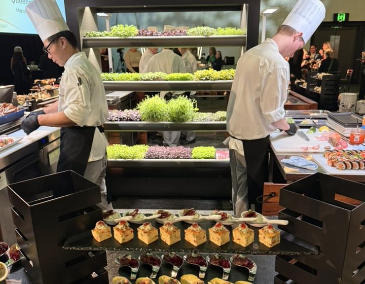 BCEC menu launch — Greenspace herb tasting station